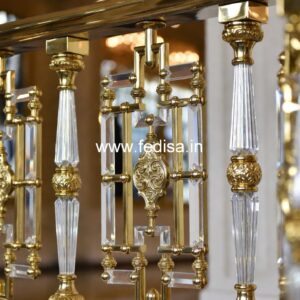 Designer Brass Staircase Railing With Custom Patterns Railing Style