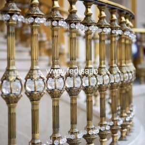 Luxury Brass Balcony Railing For Elegant Homes Square Tube Railing Design