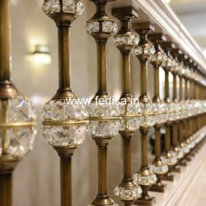 Decorative Brass Stair Railing With Unique Style Steel Railing Design Front