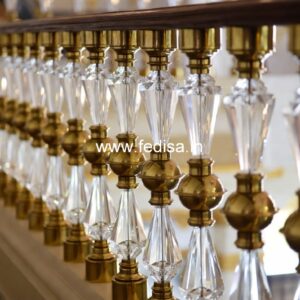 Premium Brass Handrail Design For Staircases Steel Glass Grill Design