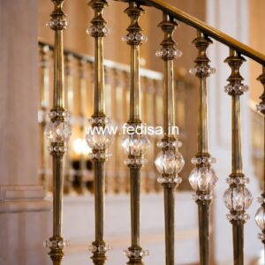 Luxury Brass Railing Design For Stair Interiors Glass Railing Balcony Design