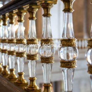 Decorative Brass Railing Design With Classic Finish Roof Wall Railing Design