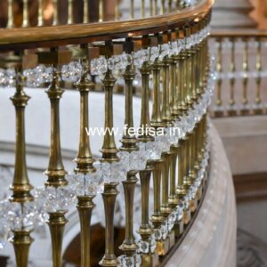 Premium Brass Staircase Handrail Collection Industrial Railing Design
