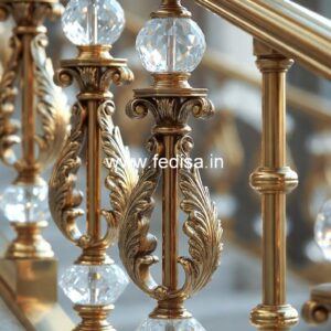 Luxury Brass Balcony Railing For Modern Architecture Iron Grill Design For Balcony Railing