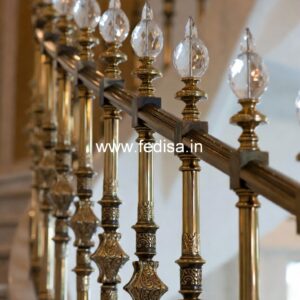 Luxury Brass Stair Railing Design For Villas Balcony Stainless Steel Design