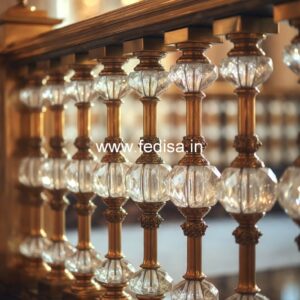 Antique Brass Railing Design With Royal Appeal Steel Rod Design For Balcony