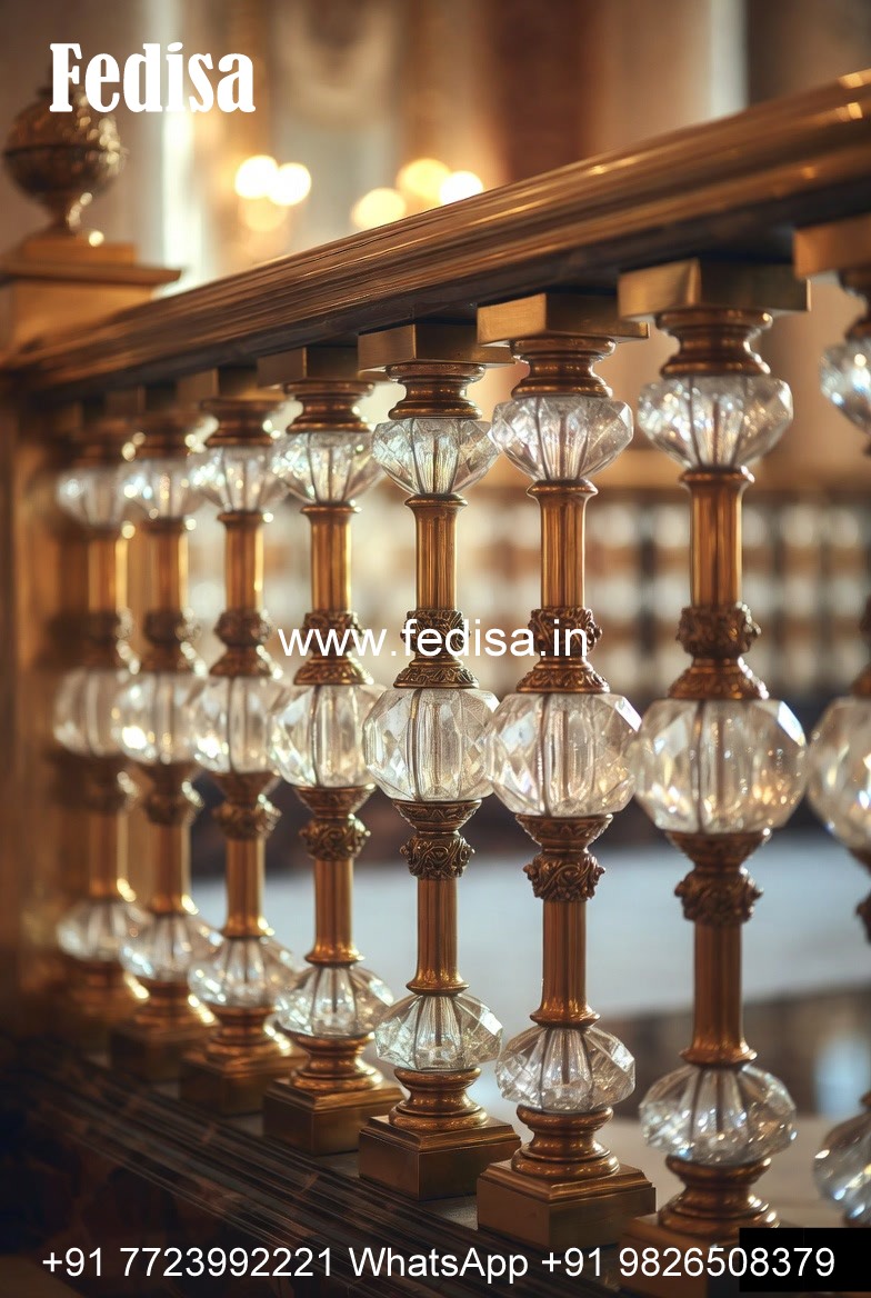 Antique Brass Railing Design With Royal Appeal Steel Rod Design For Balcony