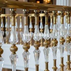 Designer Brass Railing Design With Artistic Finish Veranda Steel Railing Design