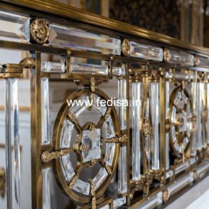 Stylish Brass Stair Railing With Artistic Touch Handrail Design Wood
