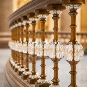 Luxury Brass Railing Design For Modern Villas House Handrail Design