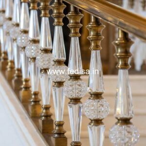Modern Brass Balcony Railing With Elegant Appeal Stair Steel Railing Design With Glass