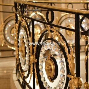 Luxury Brass Stair Railing With Designer Style Pvc Railing Design