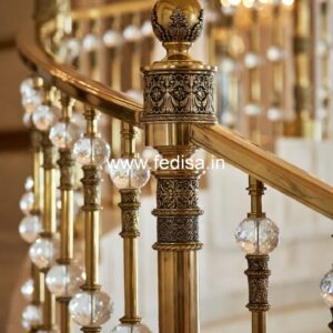Premium Brass Balcony Railing With Elegant Look Steel Railing Design Square Pipe