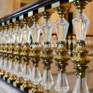 Elegant Brass Handrail For Luxury Staircases Mild Steel Railing Design