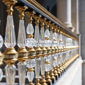 Brass Balcony Railing Design With Premium Style Iron Railing Color