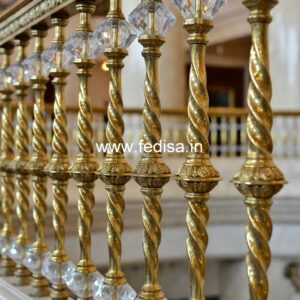Brass Balcony Railing Design With Classic Appeal Staircase Railing Design Wooden
