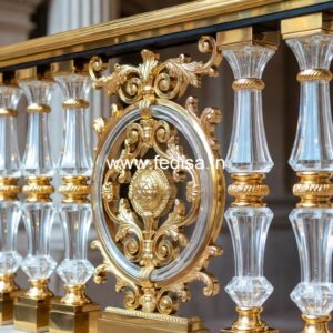 Decorative Brass Balcony Railing For Elegant Homes Curved Railing Design