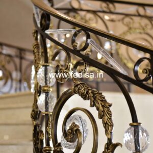 Designer Brass Staircase Railing With Classic Appeal Outdoor Handrail Design