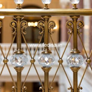 Luxury Brass Handrail Design For Elegant Staircases Cast Iron Balcony Grill Design