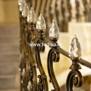 Elegant Brass Staircase Railing With Gold Finish Iron Staircase Railing Design