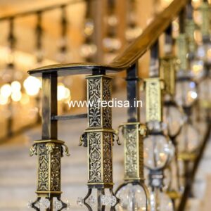 Decorative Brass Stair Railing For Villas Modern Front Railing Design
