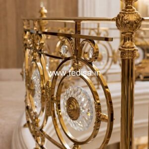 Modern Brass Handrail Design For Staircase Round Balcony Steel Design
