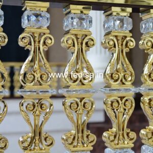 Antique Brass Railing Design For Classic Interiors Steel Railing Design For Round Balcony