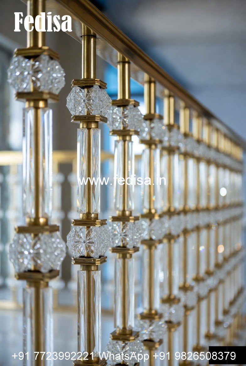 Stylish Brass Handrail Design For Staircase Home Stair Railing Design