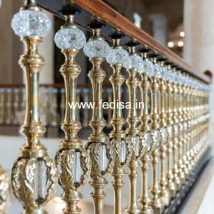 Decorative Brass Balcony Railing For Luxury Homes Ladder Steel Grill Design