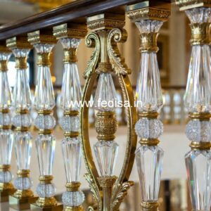 Brass Stair Railing Design For Premium Villas Front Ss Railing Design