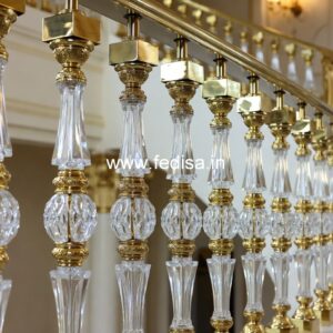 Premium Brass Balcony Railing With Artistic Work House Stair Railing Design