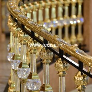 Custom Brass Staircase Railing For Homes Steps Handrail Design
