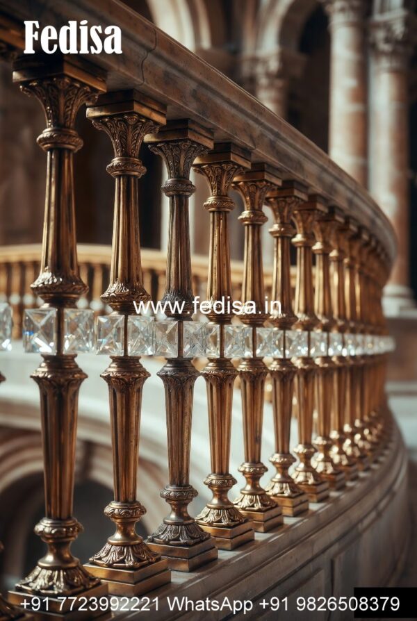 Pardi Railing Custom Brass Balcony Railing For Unique Homes Siri Steel Railing Design ...