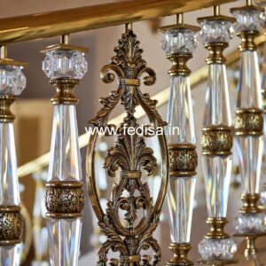 Decorative Brass Handrail With Artistic Detailing Sedi Railing Design
