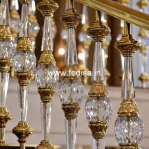Stylish Brass Staircase Railing With Elegant Look Church Railings Design