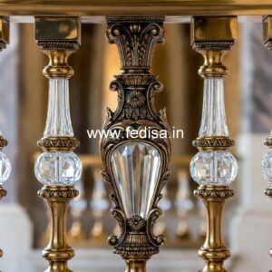 Designer Brass Staircase Handrail For Homes Terrace Concrete Railing Design