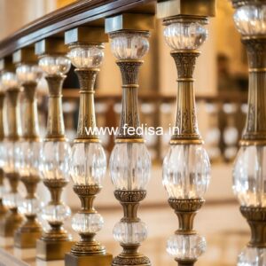 Modern Brass Staircase Railing With Unique Style Staircase Jali Design