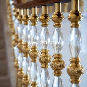 Elegant Brass Handrail Design For Interior Decor Estil Railing Design