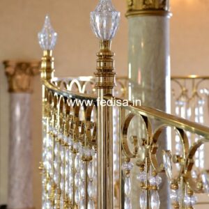 Luxury Brass Railing Design For Modern Villas Wrought Iron Grills For Balcony