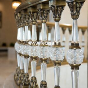 Elegant Brass Balcony Railing For Interior Decor Chhat Ki Grill Design
