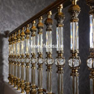 Luxury Brass Stair Railing With Designer Style Tares Railing Design