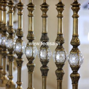 Designer Brass Handrail For Premium Staircases Best Steel Grill Design For Balcony