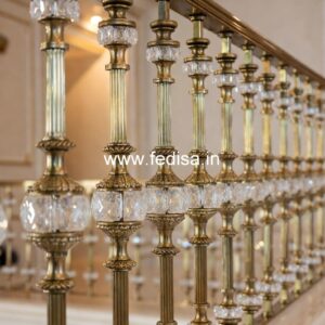 Antique Brass Balcony Railing With Classic Style Terrace Design Stainless