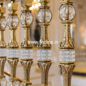 Modern Brass Stair Railing Design For Interiors Kanch Railing Design