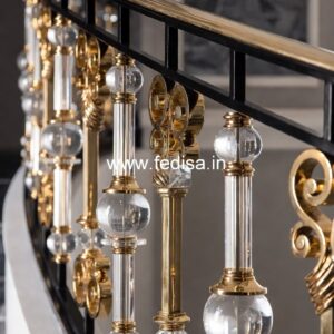 Elegant Brass Stair Railing Design Ideas Simple Balcony Grill Design Steel