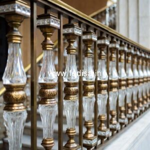 Brass Railing Design With Modern Finish Balcony Metal Railing Design