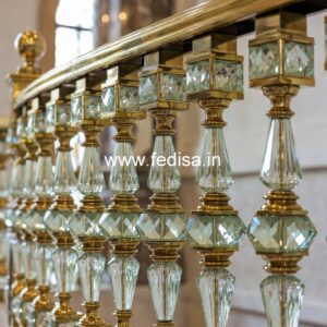 Brass Staircase Railing Design With Glass Panels Staircase Iron Grill Design
