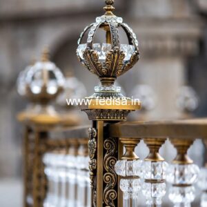 Decorative Brass Stair Railing Design Glass Roof Railing Design