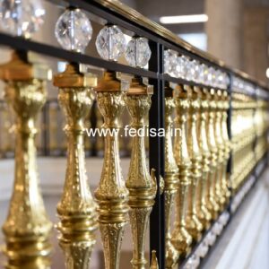 Elegant Brass Staircase Railing Design Railing Loha Design