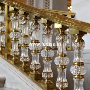 High Quality Brass Balcony Railing For Home Exterior Designer Handrails For Stairs